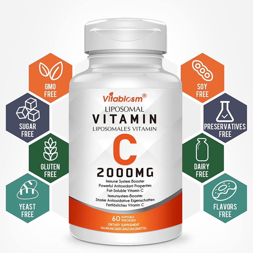 Buy Vitablossom Superior Absorption Liposomal Vitamin C Softgels 2000mg